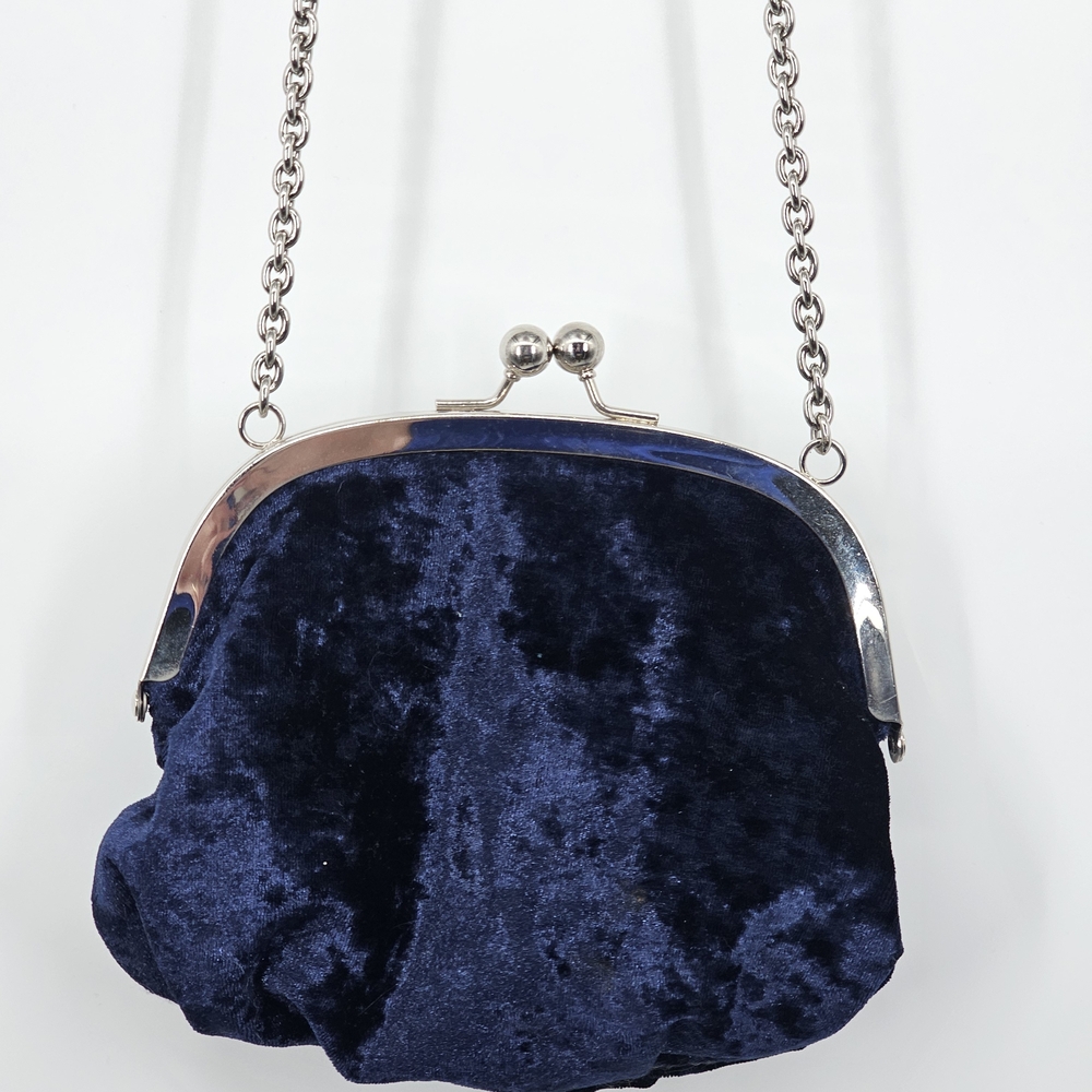 Old Navy Blue Evening Bag with Chain Strap